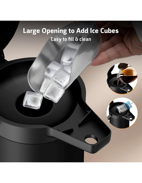 Jarra Térmica Geouja 3L Negra con Bomba - Aislante 24h Jarra Térmica Geouja 3L Negra con Bomba - Aislante 24h