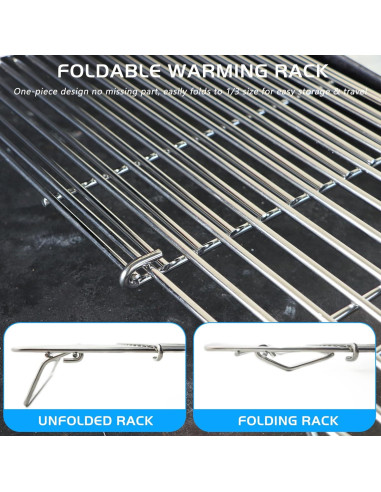 Rejilla de Calentamiento Ajustable CANDANA 40.64-63.5 cm Acero Inoxidable