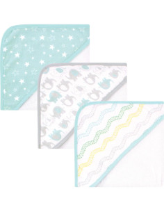 Toallas con Capucha de Algodón Terry Luvable Friends Elefante 2