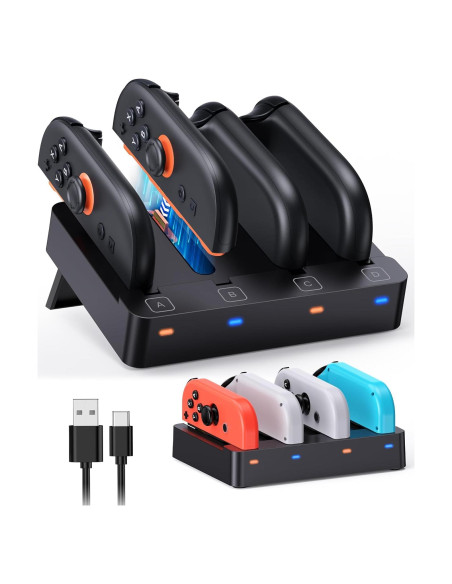 Base de Carga FYOUNG para Nintendo Switch 2/1 - Estación 8 en 1