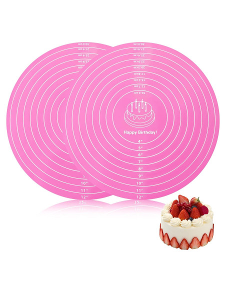 Alfombrilla de Silicona para Hornear YBEATY 30 cm Roja 2 Pcs Alfombrilla de Silicona para Hornear YBEATY 30 cm Roja 2 Pcs