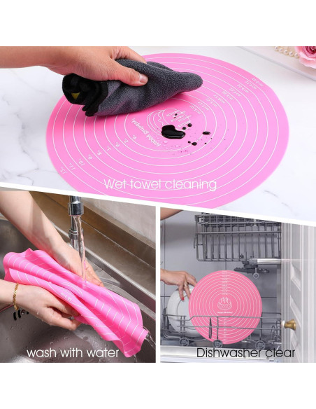 Alfombrilla de Silicona para Hornear YBEATY 30 cm Roja 2 Pcs Alfombrilla de Silicona para Hornear YBEATY 30 cm Roja 2 Pcs