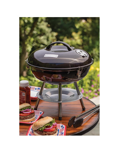 Parrilla de Carbón Portátil Cuisinart 14" Negra - BBQ Compacta