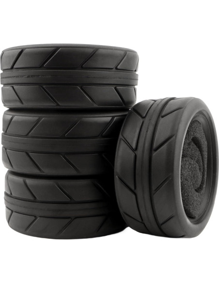 Ruedas de goma RC 1/10 GDOOL 65 mm para coches de turismo