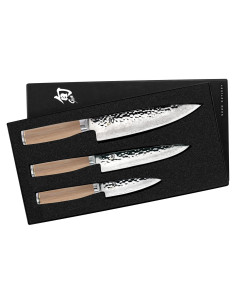 Conjunto de Cuchillos Shun Premier Blonde 3 Piezas Acero Damasco