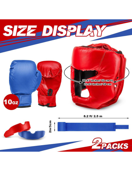 Set de Boxeo Kanayu para Niños 12 Piezas - Casco y Guantes