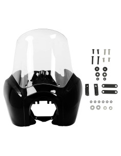 Carenado de Faro ECOTRIC con Parabrisas Claro 38 cm para Harley Dyna