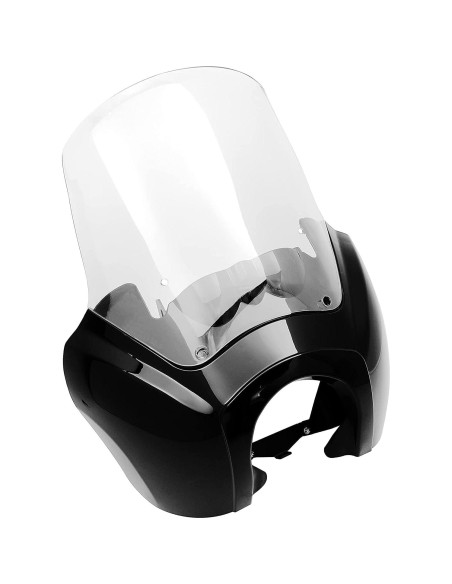 Carenado de Faro ECOTRIC con Parabrisas Claro 38 cm para Harley Dyna