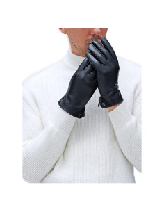 Guantes de Cuero de Cordero YISEVEN para Hombre - Talla M