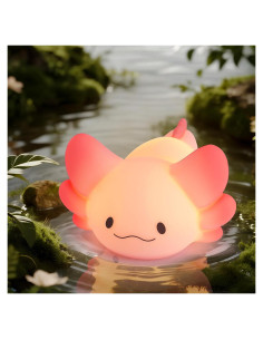 Luz Nocturna Axolote LOVERUIS Recargable 10cm Colorida