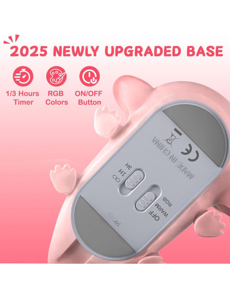 Luz Nocturna Axolote LOVERUIS Recargable 10cm Colorida