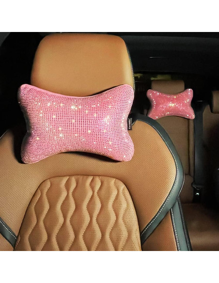 Almohada de Cuello para Auto Carwales Rosa 2 Piezas Soporte
