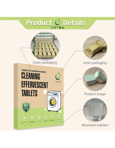 Tabletas Limpiadoras DEYBA para Lavadora - 24 Unidades Ecológicas 2