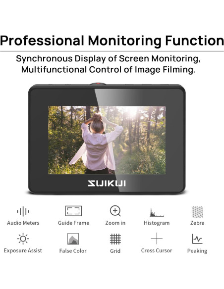 Monitor de Cámara SUIKUI RH35 3.5" 1080P Grabación Full HD