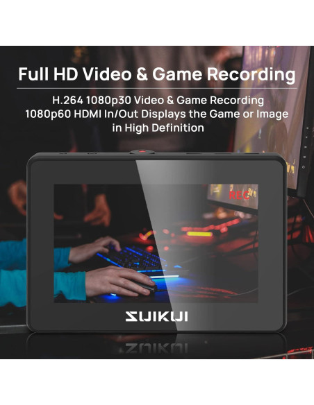 Monitor de Cámara SUIKUI RH35 3.5" 1080P Grabación Full HD