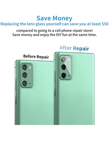 Paquete de 2 Lentes de Cámara Samsung Galaxy Note 20 con Adhesivo