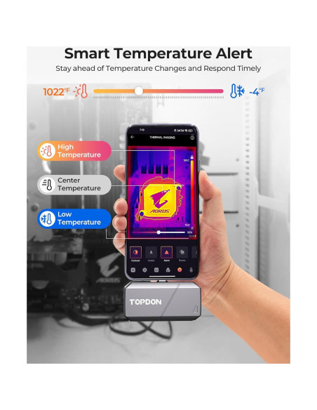 Cámara Térmica TOPDON TS001 256x192 para Android, 9mm