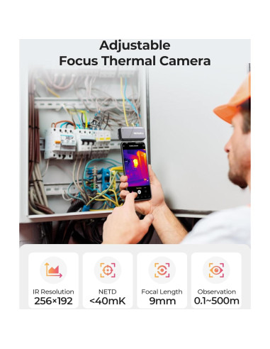 Cámara Térmica TOPDON TS001 256x192 para Android, 9mm