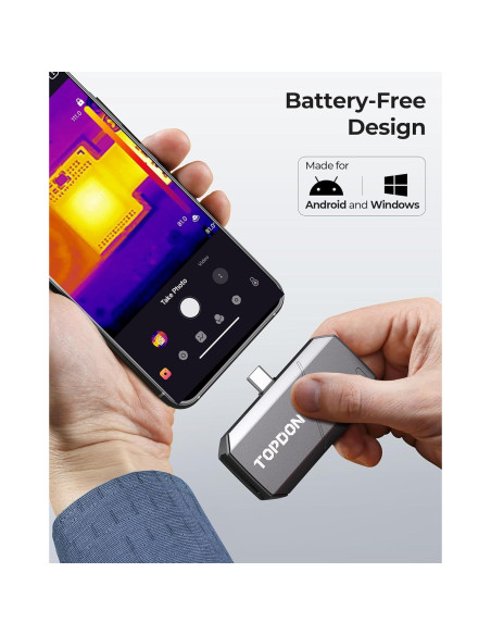 Cámara Térmica TOPDON TS001 256x192 para Android, 9mm