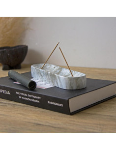 Soporte de Incienso de Concreto Liandxy 18 cm Gris 2