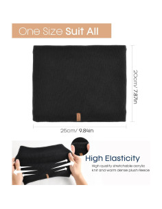 Calentador de Cuello FURTALK Unisex Negro Doble Capa Térmico 2