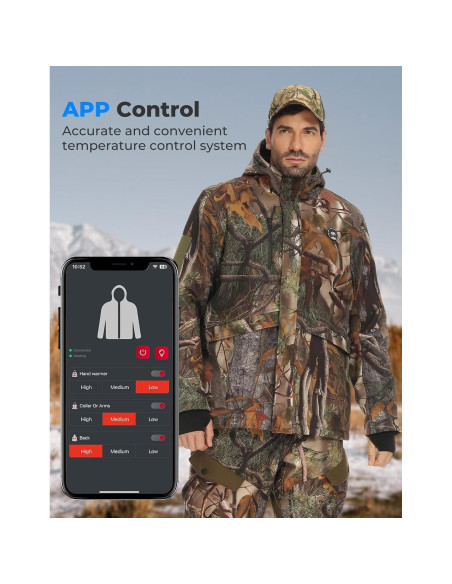 Chaqueta Térmica KEMIMOTO Camo Mediana 20000mAh 6-12H Calor