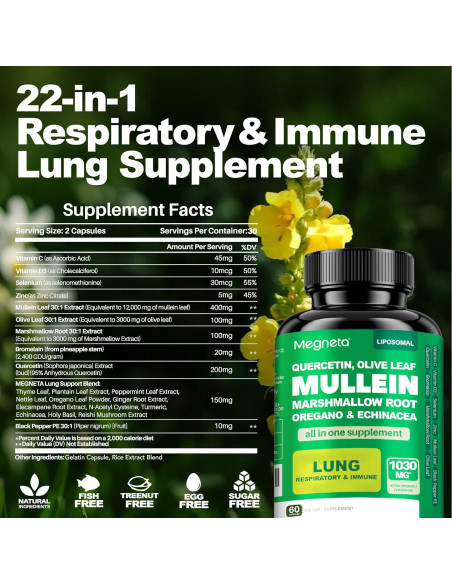Cápsulas de Salud Pulmonar Megneta - 60 Unidades Cápsulas de Salud Pulmonar Megneta - 60 Unidades