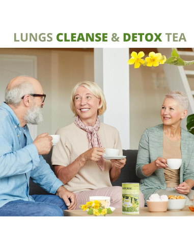 Té Herbal de Mullein VitalForest - 60 Bolsitas para Pulmones