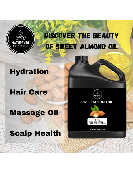 Combo Aceite de Jojoba y Almendra Dulce Naturevibe 946ml Combo Aceite de Jojoba y Almendra Dulce Naturevibe 946ml