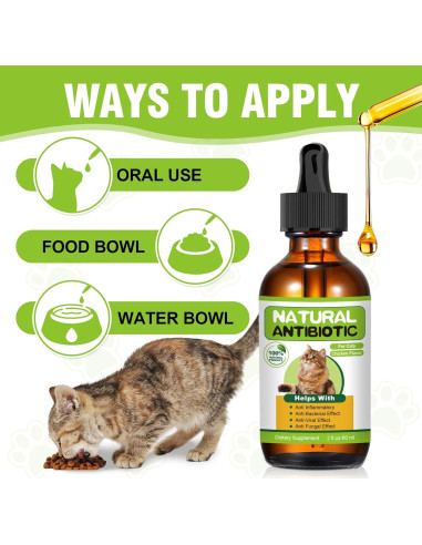 Antibiótico Natural para Gatos RUAKPL - Soporte Inmunológico