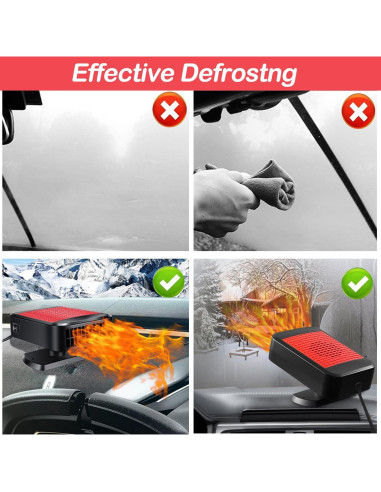 Calentador de coche Xximuim 12V 200W 2 en 1 calefacción/refrigeración
