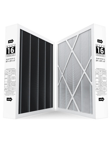 Paquete de 2 Filtros de Aire MERV 16 20x25x5 FunGeneTEC