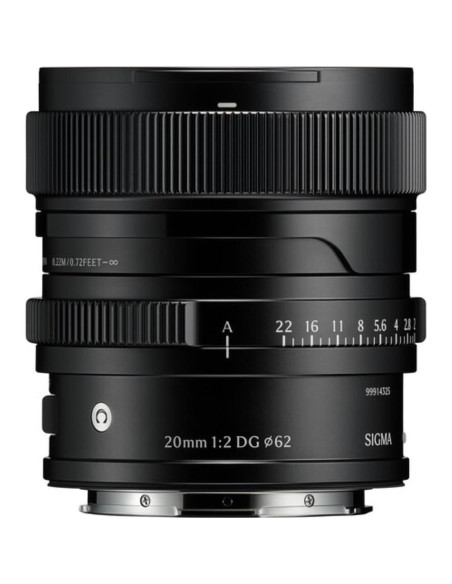 Lente Sigma 20mm F2 DG Contemporánea Montura L + Accesorios Lente Sigma 20mm F2 DG Contemporánea Montura L + Accesorios