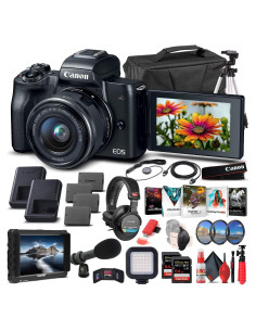 Cámara Digital Sin Espejo Canon EOS M50 + Lente 15-45mm + Accesorios