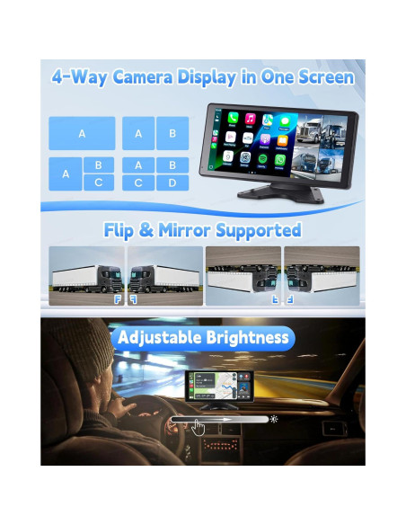 Sistema de Cámara RV Venluna 10.36" HD con CarPlay y Android Auto