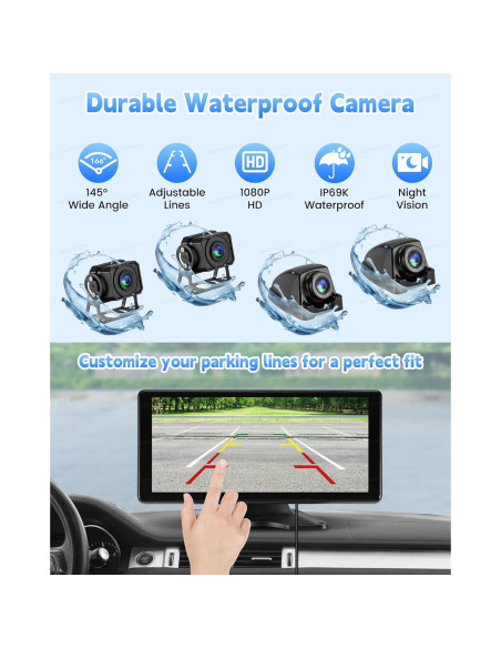 Sistema de Cámara RV Venluna 10.36" HD con CarPlay y Android Auto