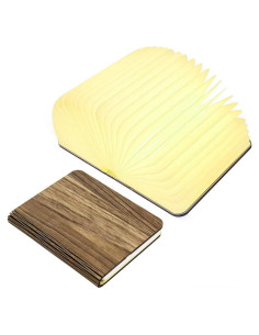 Lámpara de Libro Plegable de Madera Ochangqi 3 Colores USB
