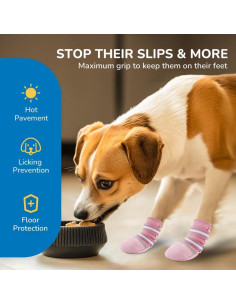 Calcetines para Perros JZXOIVA L - Antideslizantes y Transpirables 2