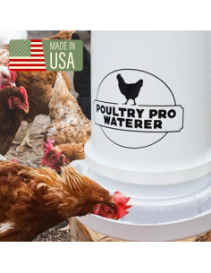 Alimentador de Agua para Aves de Corral 5 Galones PVC Blanco 2