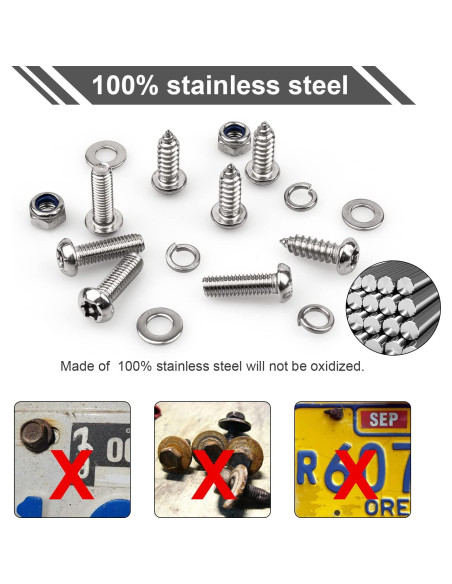 Kits de Tornillos Antirrobo Weico M6 para Placas de Matrícula