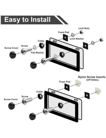 Kits de Tornillos Antirrobo Weico M6 para Placas de Matrícula