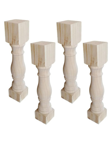 Piernas de banco tradicionales Btibpse 32cm madera sin terminar