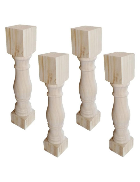 Piernas de banco tradicionales Btibpse 32cm madera sin terminar