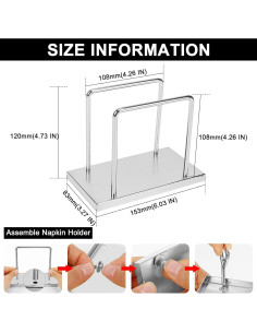 Soporte para Servilletas Livabber de Metal Cromo 298g 2