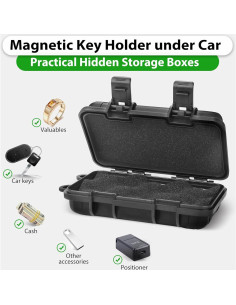 Caja de Llaves Magnética JINGTAO88 Impermeable 12.7x7.6 cm 2