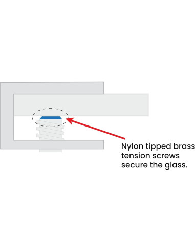 Soporte de Estante Flotante Dulles Glass Bronce 1 Pieza