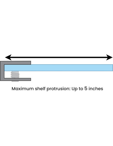 Soporte de Estante Flotante Dulles Glass Bronce 1 Pieza