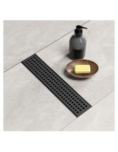 Desagüe de Ducha Lineal BARONAGE 30.48 cm Acero Inoxidable Negro Mate