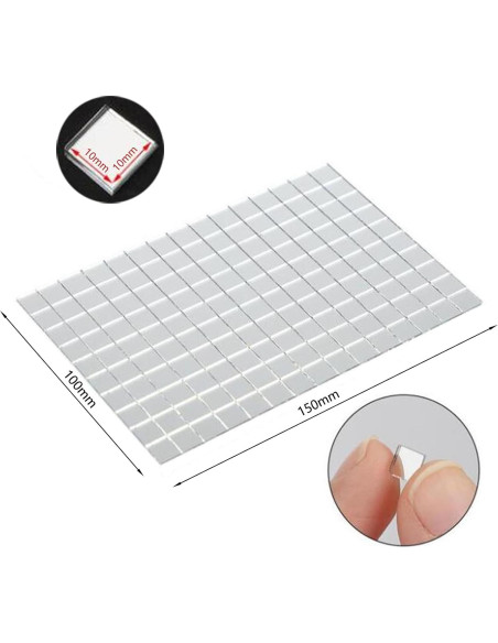 7500 Azulejos de Espejo Autoadhesivos 10x10mm Auto-plaza