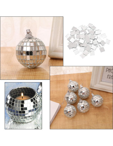 7500 Azulejos de Espejo Autoadhesivos 10x10mm Auto-plaza